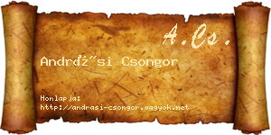 Andrási Csongor névjegykártya
