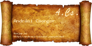 Andrási Csongor névjegykártya